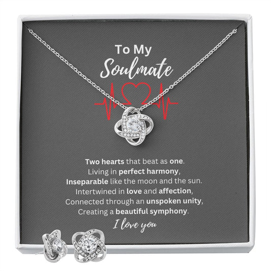 Perfect Harmony  Love Knot Necklace and Earring Set