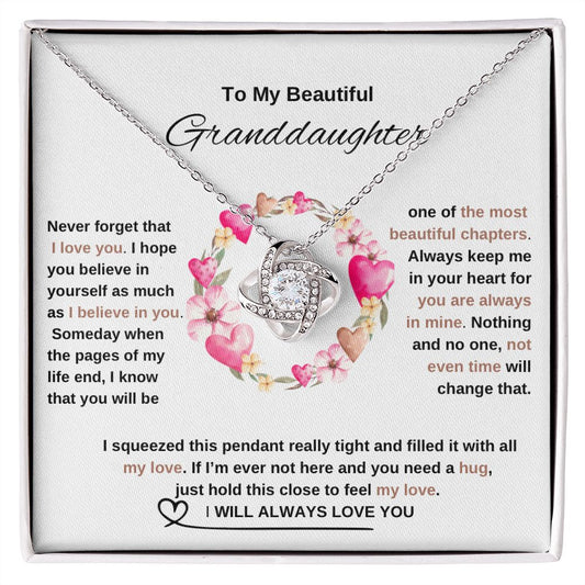 To My Beautiful Granddaughter Necklace