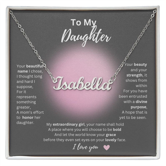 To My Daughter Custom Name Necklace