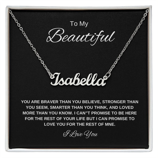 To My Beautiful (Custom Name) Necklace