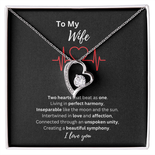 To My Wife- Perfect Harmony Necklace for Valentine's Day, Birthday, and Anniversaries